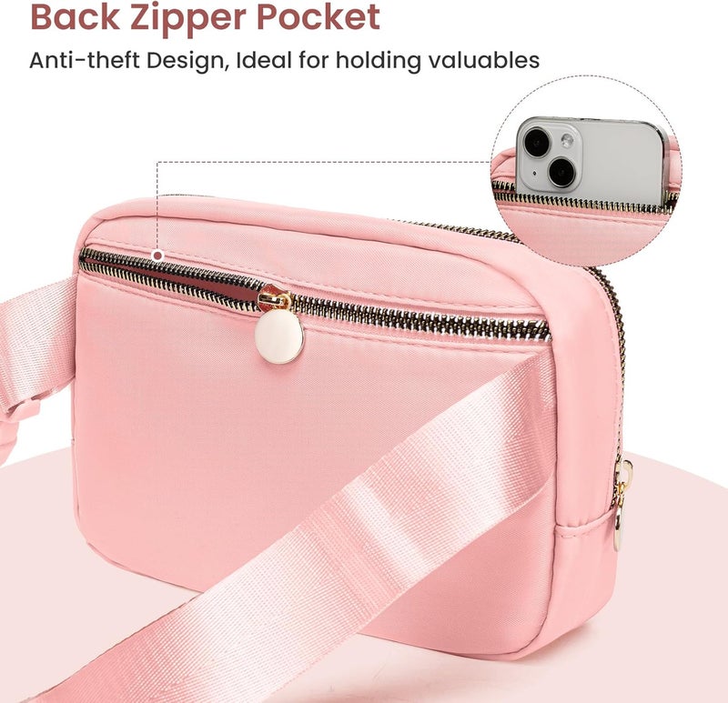 YQE Gifts for Girls 3 4 5 6 7 8 9 10 11 12 13 Year Old, Teens Kids Daughter Sister Gifts for Her, Crossbody Bags Fanny Pack Belt Bag for Girls Teen Cute Stuff Trendy (Peach, A) - Image 4